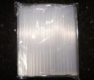 100 3/8" wide smoothie and bubble tea fat straws - sparkling clear (3/8" wide xl)