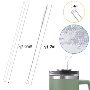 6 Pack Replacement Straws for Stanley Cup Accessories,Compatible Stanley Adventure Quencher Travel Tumbler&Stanley 40 oz Tumbler,Reusable Straws Plastic Straws