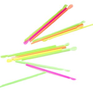 Perfect Stix Concession Spoon Straw, Unwrapped, Assorted Colors, 8" Length (Pack of 400)