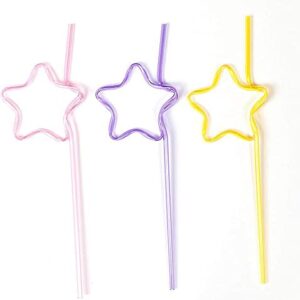 Reusable Drinking Straws, Dfinego Drink Straws Curly Loop Colored Plastic Straws for Fruit Juice, Novelty Party Favors Supplies - Random