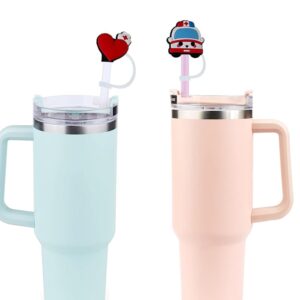 COFFEE cute Straw Tips Covers,Food Grade Reusable Silicone Straw Tip,funny Straw Covers Cap Plugs,Anti-dust Soft Straw Toppers Drinking Straw Tips Lids for 6-10 mm