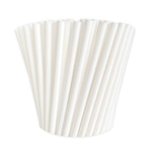 100 white biodegradable paper straws co-friendly biodegradable drinking straws bulk for party supplies, bridal/baby shower, birthday, mixed drinks, weddings, restaurant, food service, drink stirrer