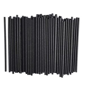 greenprint box of 1000 black agave fiber straws individually wrapped alternative to plastic paper straws plant based agave 8inch