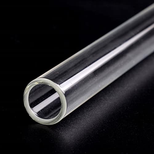 8Pcs Reusable Glass Boba Straws, 14mm Extra Wide Clear Smoothie Straws for Bubble Tea, Eco-friendly Drinking Straws with cleaner brush, Box Pack