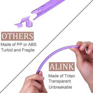 ALINK 10 Tritan Rainbow Reusable Straws + 10 Clear Tritan Plastic Straws with Cleaning Brush