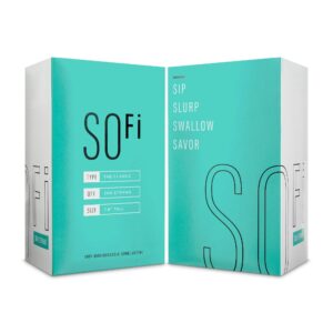 sofi paper drinking straws - 200 wrapped paper straws - never soggy