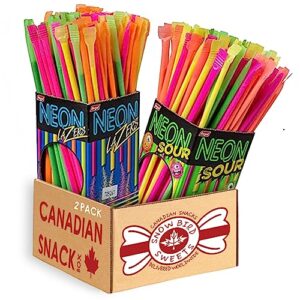 neon straws (sour and tropical)
