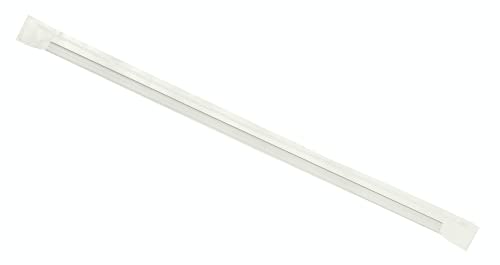 Concession Essentials - Clear 7.75 Jumbo WR-500 7.75' Jumbo Wrapped Clear Plastic Straws-500ct, Clear Wrapped Drinking Straws, 7.75 inches (Pack of 500)