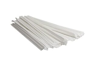 concession essentials - clear 7.75 jumbo wr-500 7.75' jumbo wrapped clear plastic straws-500ct, clear wrapped drinking straws, 7.75 inches (pack of 500)