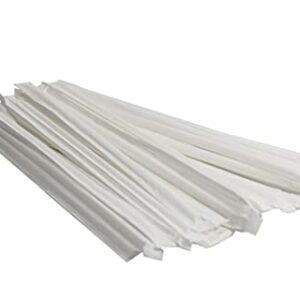 Concession Essentials - Clear 7.75 Jumbo WR-500 7.75' Jumbo Wrapped Clear Plastic Straws-500ct, Clear Wrapped Drinking Straws, 7.75 inches (Pack of 500)