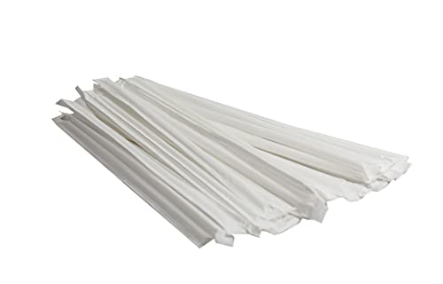 Concession Essentials - Clear 7.75 Jumbo WR-500 7.75' Jumbo Wrapped Clear Plastic Straws-500ct, Clear Wrapped Drinking Straws, 7.75 inches (Pack of 500)