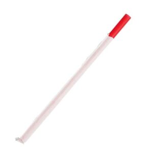 karat c9130 (red) 7.75" giant straws (8mm diameter), paper-wrapped, red (case of 7500)