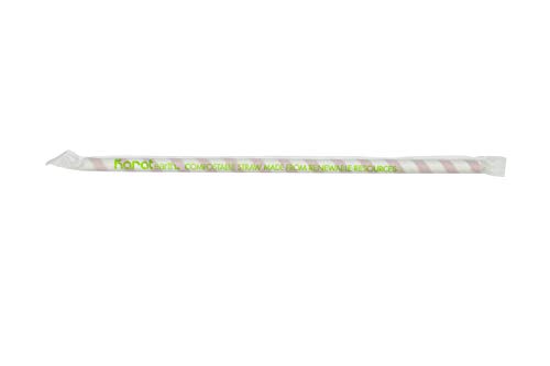 Karat Earth KE-C9338 10.25" Giant Paper Spiral Straws (7mm),Wrapped,Red & White (1,200 ct)