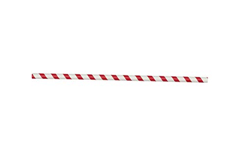 Karat Earth KE-C9338 10.25" Giant Paper Spiral Straws (7mm),Wrapped,Red & White (1,200 ct)