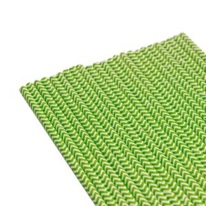 Paper Straws, Webake Paper Drinking Straws, 100 Bulk 7.75 Inch Disposable Biodegradable Straws, Wave Patterned Restaurant Supplies Party Decorations, Christmas Green Striped