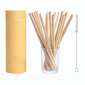 50pcs-100% natural bamboo straw reusable bamboo drinking straws eco-friendly biodegradable straws|1pcs storage box |1pcs cleaning brushes