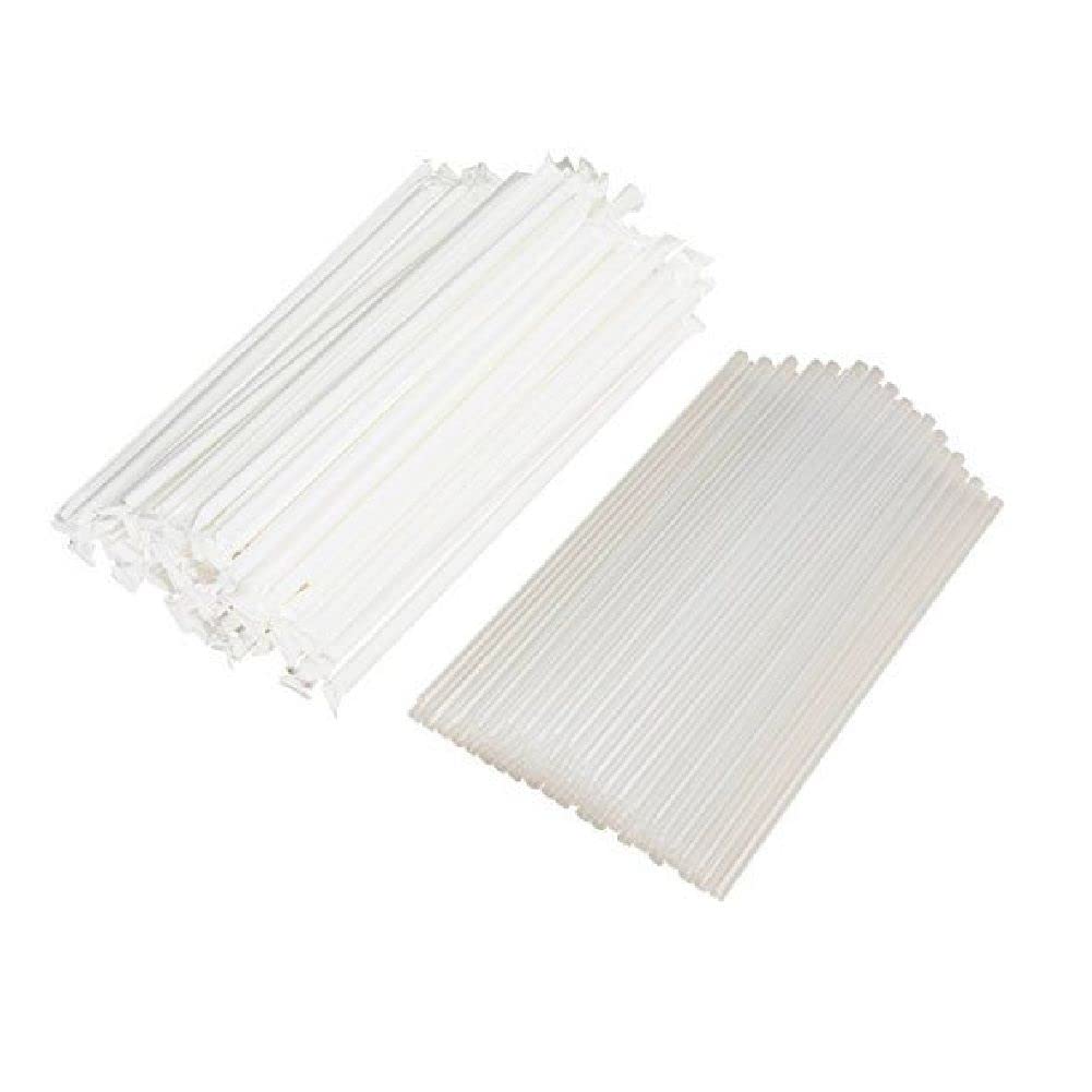 Straws Disposable - BPA-Free Straws - Clear Plastic Straws Individually Wrapped - Restaurant Style Straws - A Fantastic Eco Friendly Alternative to Plastic Drinking Straws (7³/4'' - 300Pcs)