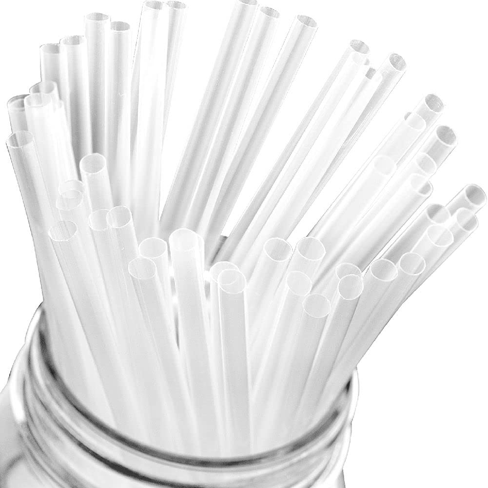 Straws Disposable - BPA-Free Straws - Clear Plastic Straws Individually Wrapped - Restaurant Style Straws - A Fantastic Eco Friendly Alternative to Plastic Drinking Straws (7³/4'' - 300Pcs)