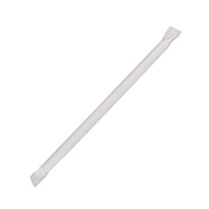karat c9130 7.75" giant straws (8mm diameter), paper-wrapped, clear (case of 7500)