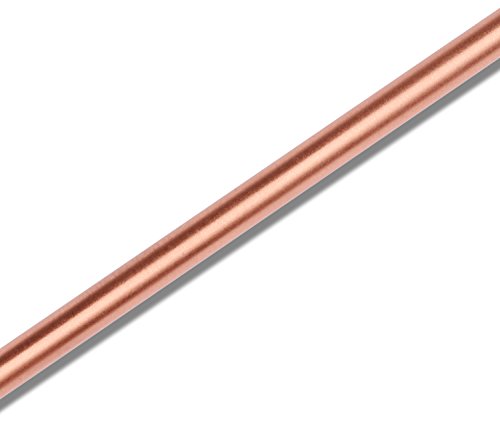 ZERRO Copper Straws Food Safe Solid Copper Mule Drinking Straws( Set of 4) Straight 8.5inch Cleaning Brush Included