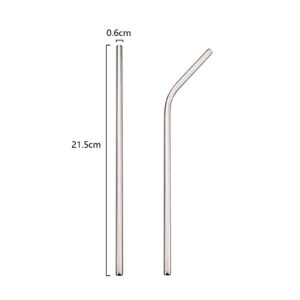 BRIIEC 4pcs Reusable Red Stainless Steel Straws with Carry Case, Metal Straws with Clean Brush, Cute Drinking Straws, Portable for Travel Camping, Kitchen, Bar, Restaurant, Coffee, Juice