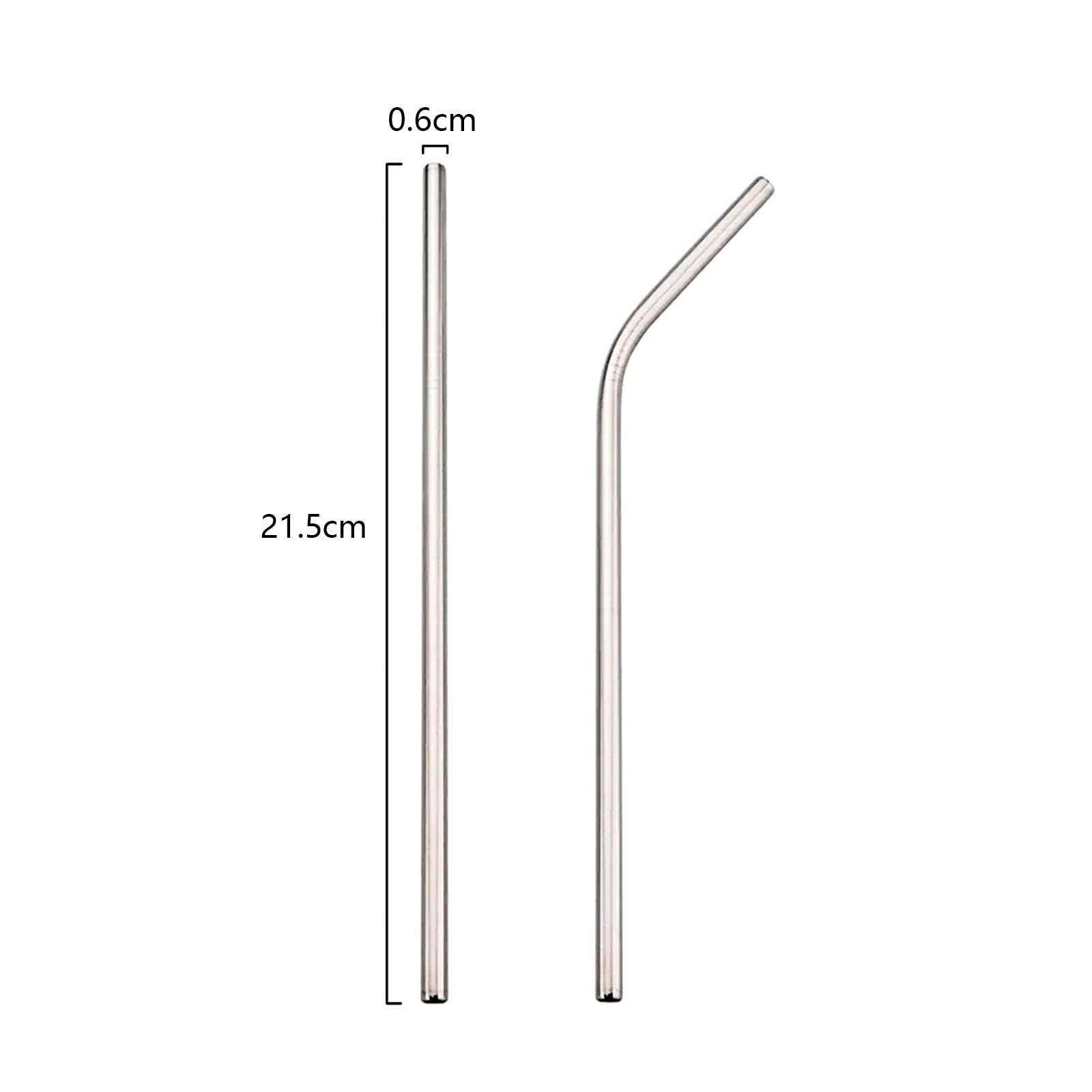 BRIIEC 4pcs Reusable Red Stainless Steel Straws with Carry Case, Metal Straws with Clean Brush, Cute Drinking Straws, Portable for Travel Camping, Kitchen, Bar, Restaurant, Coffee, Juice