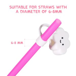 VALICLUD 2Pcs Cloud Shape Straw Tips Cover Silicone Straw Plugs Reusable Plugs for Straw