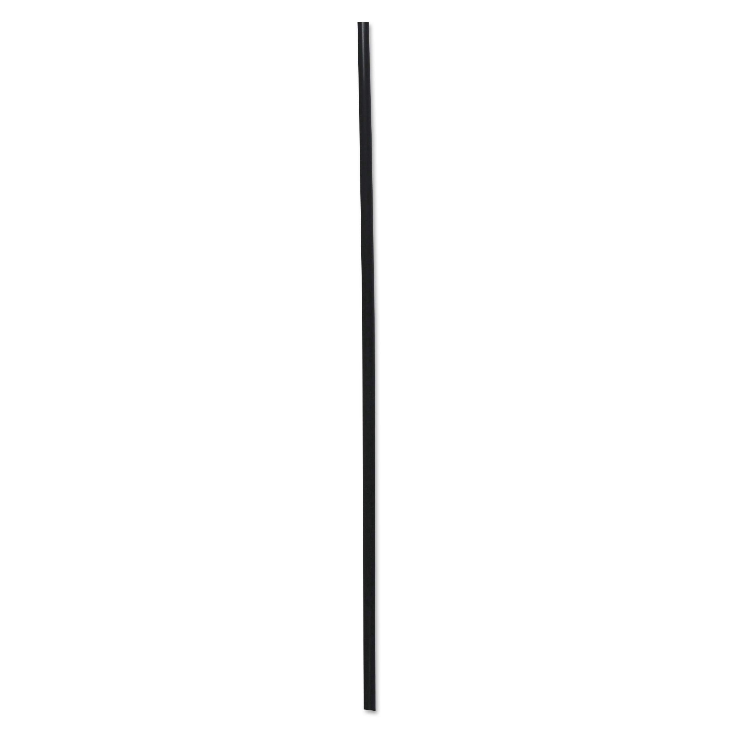 Boardwalk BWKSLSTUBL 8 in. Polypropylene Cocktail Straws - Black (5000/Carton)