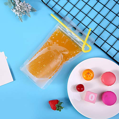 10.23 Inches Colorful Plastic Drinking Straws, Individually Packaged Disposable Plastic Straws, Extra Long Flexible Straws for Picnics and Parties, Pack of 200