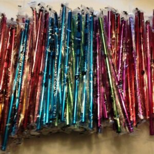 6 Aluminum Reusable Arctic Metal Colored Color Drinking Straws Frozen Drinks Party Birthday Christmas Present Gift individually wrapped