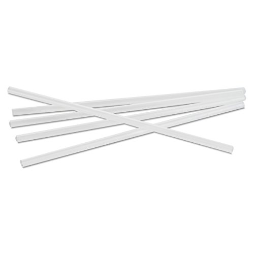 Boardwalk BWKJSTU775T50 7.75 in. Unwrapped Plastic Jumbo Straws - Translucent (250/Pack, 50 Packs/Carton)