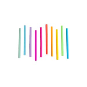 gir: get it right reusable glow in the dark silicone straws for kids with travel case and cleaning wand, eco-friendly drinking straws for hot and cold beverages, rainbow, 10-pack