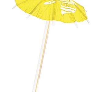 Unique Hawaiian Umbrella Straws, 9.5", Assorted Colors