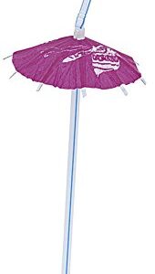 Unique Hawaiian Umbrella Straws, 9.5", Assorted Colors