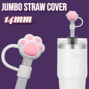 4PCS Straw Covers for Boba Straws, 12mm & 14mm Silicone Straw Tips for Wide straws Large straws Jumbo Straws Smoothie Straws Reusable Straws Glass Straw Silicone Straws