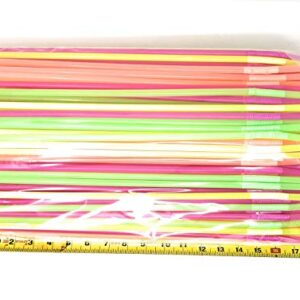 17 Inch Mammoth Bendy Straws - ASSORTED NEON (Pack of 200) (2)