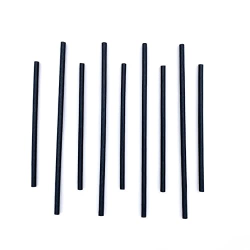 GREENPRINT 2000 Pack Black Agave Fiber Cocktail Straws Alternative to Plastic Straws & Paper Straws, Plant Based (Agave 5.75-inch)
