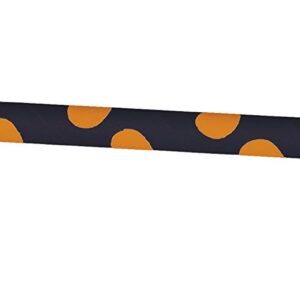 Orange & Black Polka Dot Halloween Paper Straws, 10ct