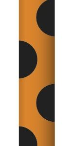 Orange & Black Polka Dot Halloween Paper Straws, 10ct