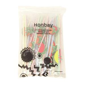 Honbay 50PCS Disposable Bendable Fruit Straws Tropical Drinking Straws for Summer Beach Pool, Luau Parties, Bars, Restaurants, Kitchen and more