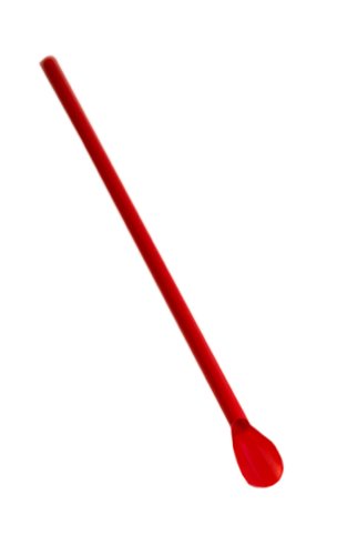 Perfect Stix Spoon Straws, Wrapped, 10", Red (Pack of 100)