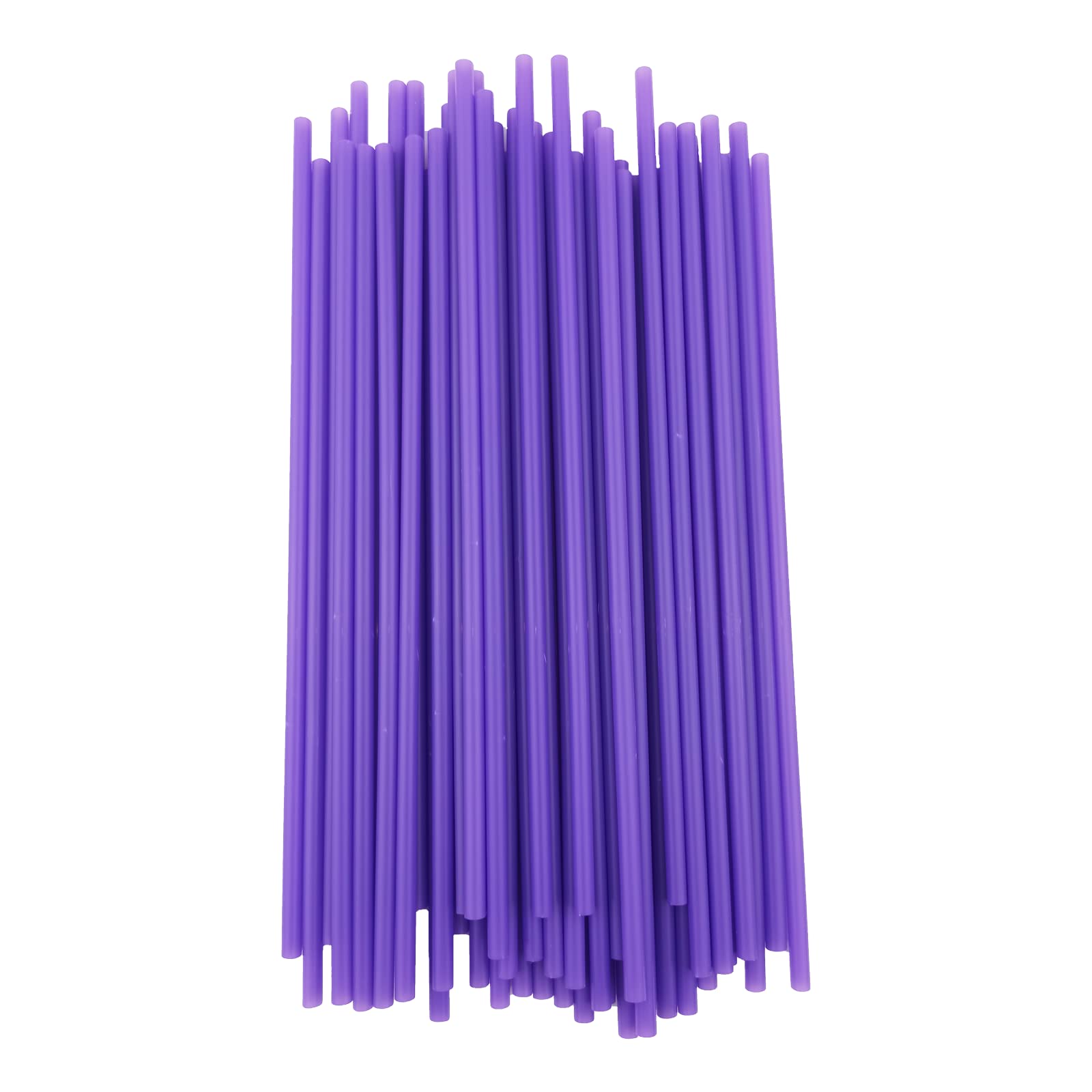 200PCS 10.2 Inches Disposable Decorative Purple Plastic Straws for Birthday Wedding Cocktail Party Supplies (0.23 * 10.2inch) (Purple)