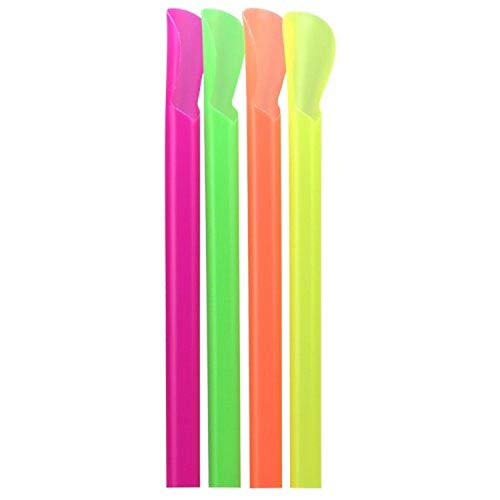 Vibrant Multicolor Neon Plastic Straws - 10" (50 Pack) - Eye-Catching, Flexible & Durable Drinking Straws for Parties, Events & Everyday Use