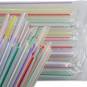 MULMEHË Individually Wrapped Long Jumbo Bubble Tea, Boba, and Smoothie Straws, 8.5", 500 per Pack