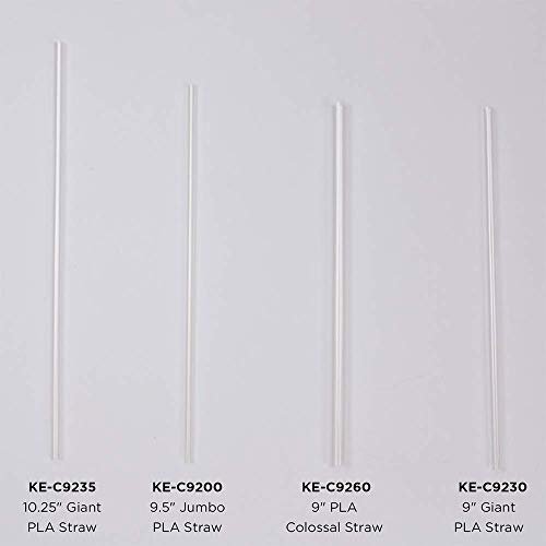 Karat Earth KE-C9230 9" PLA Straws 7mm Wrapped (Case of 2500)