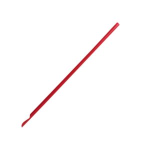 karat c9085 9.45" spoon straws (6.5 mm diameter), unwrapped, solid red (case of 10000)