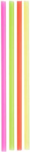 200 count 12" disposable drinking neon wide mouth drinking straw for smoothies