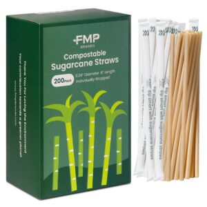[125 pack] bubble tea straws 8.5 inch long - black wide disposable paper drinking straws, biodegradable compostable eco-friendly plastic alternative, for hot cold boba pearl milkshake coffee smoothie