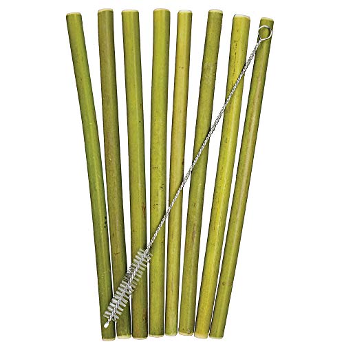 Totally Bamboo 8-Pack Reusable Bamboo Drinking Straws, Dishwasher Safe