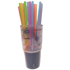 BarkingByrd Neon Plastic Straws Disposable, 300-Count “10.25” Inches.Thick, and Fun Drinking Straws Ideal for Milkshakes, Smoothies, and Cocktails—BPA-Free Perfect for Kids, Elderly, and Parties